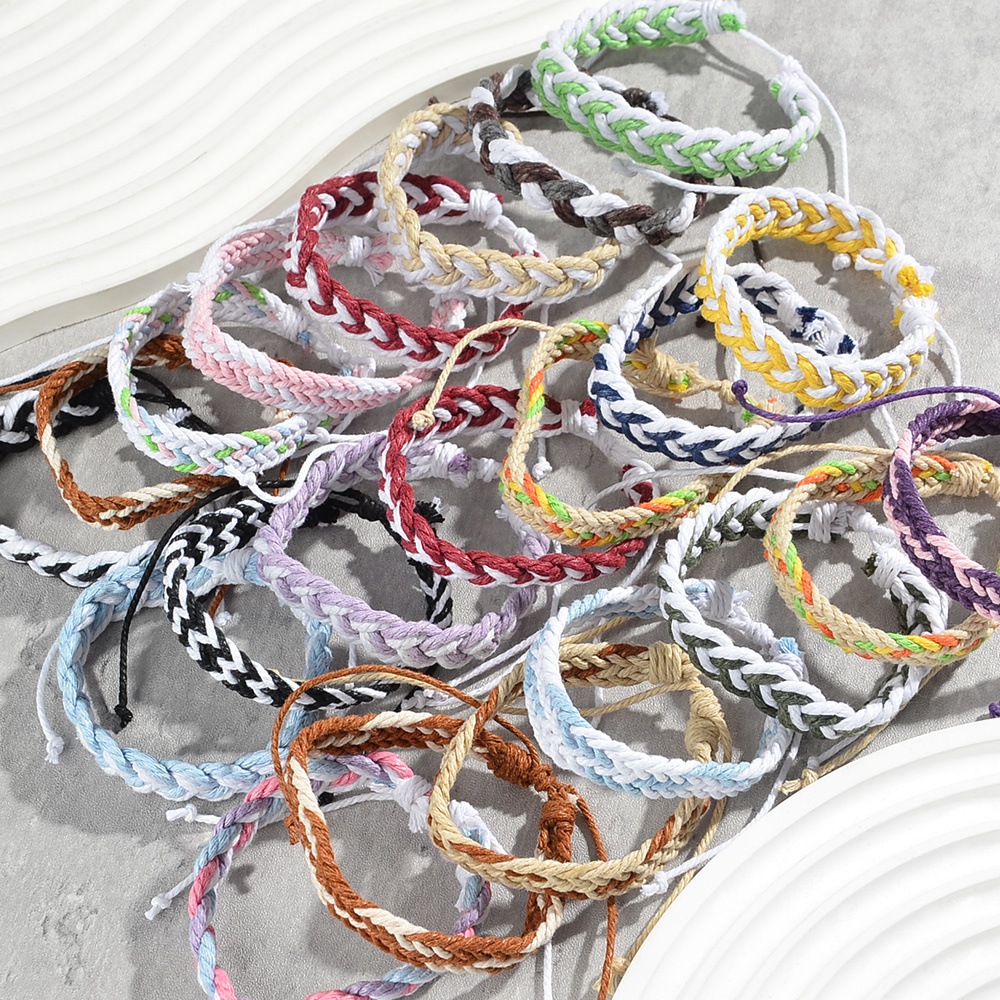 36pcs Boho Braided Friendship Bracelets Set Unisex Adjustable Wristbands